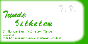 tunde vilhelem business card